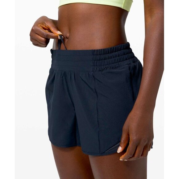 Hotty Hot High Rise Short 4" - True Navy - Picture 1 of 5